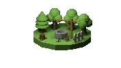 3d rendering of a well